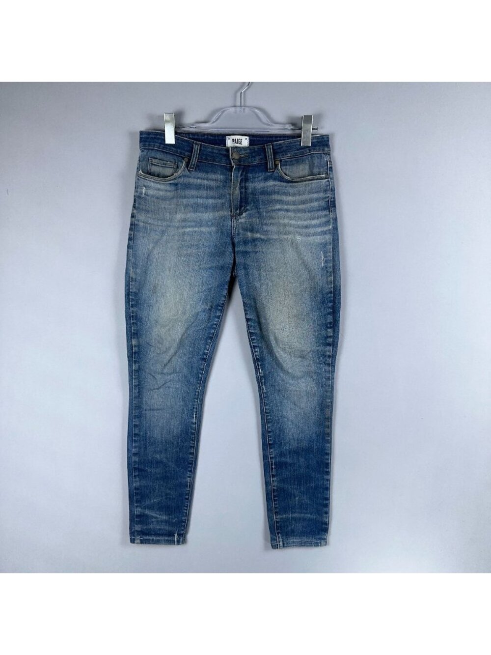 Paige Verdugo Ankle Jeans Size 30 Mid-Rise Skinny Blue Medium Wash